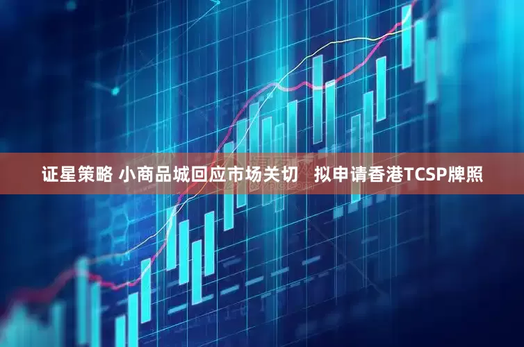 证星策略 小商品城回应市场关切   拟申请香港TCSP牌照