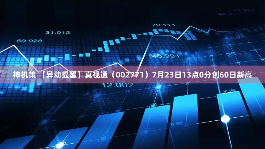 神机策 【异动提醒】真视通（002771）7月23日13点0分创60日新高